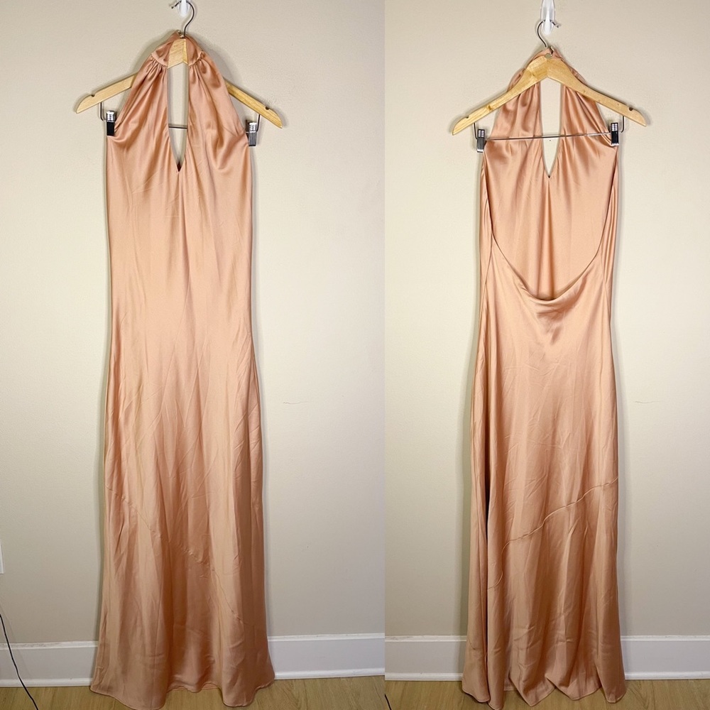 Show Me Your Mumu | NWOT! Jasmine Halter Maxi Dress In Rose Gold Size: Small - Picture 3 of 6